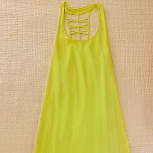 Medium neon citron racerback dress